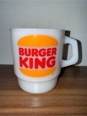 Burger King Mug Milk Glass Super Rare
